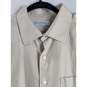 Bullock & Jones Mens Long Sleeve Button Down Shirt Size 17.5 Made In USA Vintage